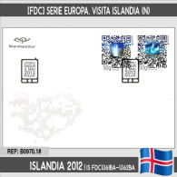 B0970.1# Islandia 2012 [FDC] Serie Europa: Visite Islandia (N) - FDC