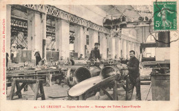 FRANCE - Le Creusot - Usine Schneider Montage Des Tubes Lance Torpille - Oblitération Ambulante - Carte Postale Ancienne - Le Creusot