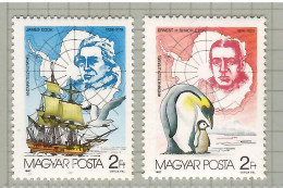 Hungary 1987, Bird, Birds, 2v, MNH** (Split From Set Of 6v) - Pinguïns & Vetganzen