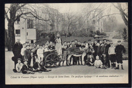 95 MONTSOULT - Colonie De Vacances En 1907 - Groupe De Saint Denis - Un Pacifique équipage - Voiture à Ane - Montsoult