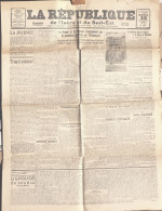 Quotidien - Le Journal La République De L'Isère Et Du Sud-Est, N° 285 Octobre 1923 (Politique, Infos Diverses..) - Informations Générales