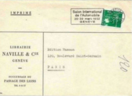 Y & T N° 518 Perforé N.C./A.J. Du 26/III/1952 Pour Paris - Perfin