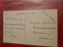 CARTE SERVICE MILITAIRE 1916 POUR BEAUCOURT CARTE DANNEMARIE DRAPEAU MAIRIE - Autres & Non Classés