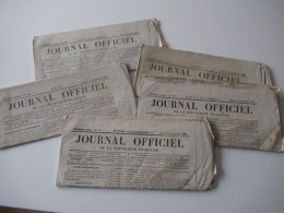 Guerre 1870 Deutsch-Französischer Krieg 5 Zeitungen Journal Officiel De La Republique Francaise August U. September 1871 - Francés