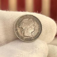 España Spain Isabel II - 1 Real 1863 Km 598 Plata - Other & Unclassified