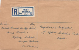 Parit Buntar Malaysia 1954 Registered Cover Mailed - Federated Malay States