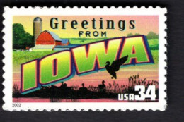 1938301938 2002 SCOTT 3575 (XX) POSTFRIS MINT NEVER HINGED  -  GREETINGS FROM AMERICA - IOWA - Ongebruikt