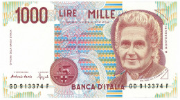 1000 LIRE MARIA MONTESSORI LETTERA D 26/06/1994 FDS - Autres & Non Classés