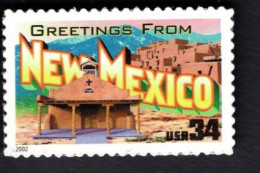 1938315642 2002 SCOTT 3591 (XX) POSTFRIS MINT NEVER HINGED  -  GREETINGS FROM AMERICA - NEW MEXICO - Neufs