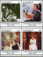 360377 MNH SAN VICENTE 1993 ANIVERSARIO DE LA CORONACION DE ISABEL II - St.Vincent (1979-...)