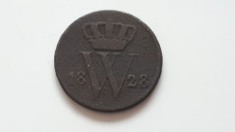PAYS-BAS BRUXELLES GUILLAUME PREMIER WILLEM I 1 CENT 1828 B ! FRAPPE MONNAIE COTES : 30€-85€-225€-450€ ! - 1815-1840: Willem I.