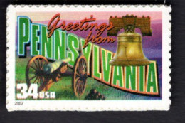 1938439494 2002 SCOTT 3598 (XX) POSTFRIS MINT NEVER HINGED  -  GREETINGS FROM AMERICA - PENNSYLVANNA - Ungebraucht