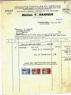 (FORCHIE) Maison Y. Hanique – Quincailleries – Facture (1947) - 1950 - ...