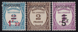 Andorre Taxe N°13/15 - Neuf Sans Gomme - TB - Unused Stamps