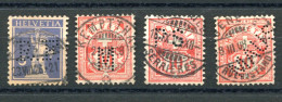 RC 26682 SUISSE LOT DE TIMBRES PERFORÉS OBLITÉRÉS - Perfin