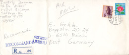 JAPAN 1985 AIRMAIL R - LETTER SENT FROM TOKYO TO MAINZ - Storia Postale