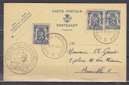 Postkaart Van Automobiel Postkantoor Naar Bruxelles Ronde Van Frankrijk - 1935-1949 Klein Staatswapen