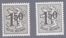 1969 Nr 1518P2 + P1** ZONDER SCHARNIER.CIJFER OP HERALDIEKE LEEUW. - 1951-1975 Heraldischer Löwe (Lion Héraldique)