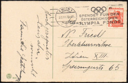 OLYMPIC GAMES 1936 - AUSTRIA WIEN 1 C 1935 - DONATE TO THE AUSTRIAN OLYMPIC FUND - MAILED POSTCARD - M - Zomer 1936: Berlijn