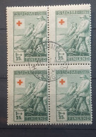 Red Cross - 1946 , Michel Nr 320 From 1946 , Block Of 4 , CTO - Usati
