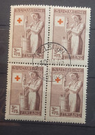 Red Cross - 1946 , Michel Nr 321 From 1946 , Block Of 4 , CTO - Usati