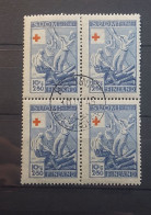 Red Cross - 1946 , Michel Nr 322 From 1946 , Block Of 4 , CTO - Usati