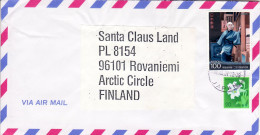 JAPAN 2001 AIRMAIL LETTER SENT TO ROVANIEMI - Lettres & Documents