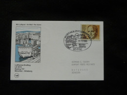 Lettre Premier Vol First Flight Cover Munchen Goteborg Boeing 737 Lufthansa 1996 - Premiers Vols