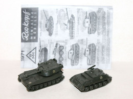 ROSKOPF CHASSEUR CHAR MISSILE SS11 ALLEMAND + M 109G TANK OBUSIER AUTOMOTEUR USA, MODELE REDUIT MILITARIA (1712.61) - Chars