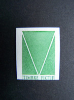 NOUVEAUTE: TIMBRE FICTIF VERT N° TF 2 (*) NEUF SANS GOMME ISSU DE CARNET VIGNETTE EXPERIMENTALE VIGNETTES EXPERIMENTALES - Proefdrukken, , Niet-uitgegeven, Experimentele Vignetten