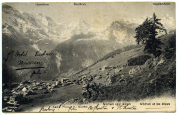 LA SUISSE : MURREN UND ALPEN / HOTEL KURHAUS / ROME, BRITISH EMBASSY (CHARLES DES GRAZ) - Mürren