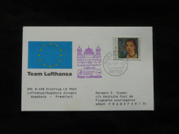 Lettre Premier Vol First Flight Cover Augsburg Frankfurt Lufthansa / Augsburg Airways 1997 - Erst- U. Sonderflugbriefe