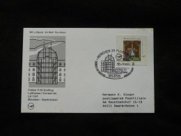 Lettre Premier Vol First Flight Cover Munchen Saarbrucken Fokker F50 Lufthansa / Contact Air 1997 - Premiers Vols