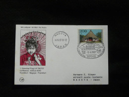 Lettre Premier Vol First Flight Cover Frankfurt -> Nagoya Japan Airbus A340 Lufthansa 1997 - Premiers Vols