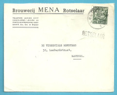 768 Op Brief BROUWERIJ MENA (Brasserie) Stempel LEUVEN Met Naamstempel (griffe D'origine) ROTSELAAR - 1948 Exportation