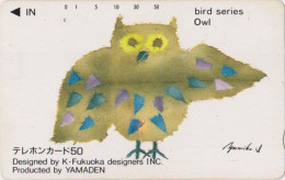RR RARE Télécarte JAPON / 110-014 - ANIMAL - OISEAU - HIBOU CHOUETTE - OWL BIRD SERIES JAPAN Phonecard - EULE - 5834 - Búhos, Lechuza