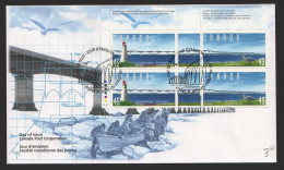 1997  Confederation Bridge  Sc 1645-6  Plate Block Of 2 Se-tenant Pairs With Labels - 1991-2000