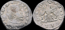 Italy Sicily Messina Philip III Of Spain AR 4 Tari 1598 - Deux Siciles