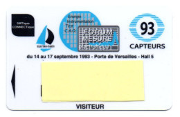 Carte Salon Badge FORUM MESURE 93 Card FRANCE Karte (F 644) - Badge Di Eventi E Manifestazioni