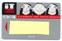 Carte Salon Badge IT FORUM 94  Card FRANCE Karte (F 604) - Exhibition Cards
