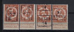 PELLENS Type Staande Leeuw Nr. 109 Voorafgestempeld Nr. 2339  A + B + C + D   BILSEN 14  ; Staat Zie Scan ! LOT 264 - Roulettes 1910-19