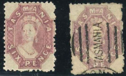 TASMANIA. 6p. Con Filigrana. Un Sello Nuevo Con Fijasellos Y Otro Matasellado. - Mint Stamps