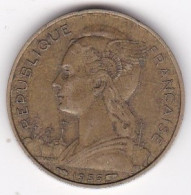 Ile De La Réunion 20 Francs 1955 , En Bronze Aluminium , Lec# 88 - Riunione