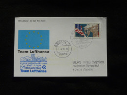 Lettre Premier Vol First Flight Cover Friedrichshafen Berlin Rheintalflug Lufthansa 1998 - Premiers Vols