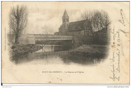 CPA 3 Août 1903 PONT DE CHERUY (38) La Bourne Et L'église / Envoi De M. Simon Vers Bourg De Peage Drôme - Pont-de-Chéruy