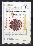 Turkey 2020 Fight Against Corona Health Disease Medicine Covid 19 Personal Stamp MNH Type II - Nuevos