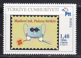 Turkey 2020 Fight Against Corona Health Disease Medicine Covid 19 Personal Stamp MNH - Ongebruikt