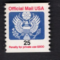 205109192 1988 SCOTT O141 (XX)  POSTFRIS MINT NEVER HINGED - Eagle And Shield OFFICIAL MAIL - Service