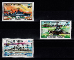 PROMOTION - Wallis & Futuna - YV 210 à 212 N** Luxe Complète , Navires De Guerre FFL Pacifique , Cote 51,50 Euros - Neufs
