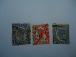 QUEENSLAND USED 3 STAMPS  1897  QUEEN WITH POSTMARK - Otros & Sin Clasificación